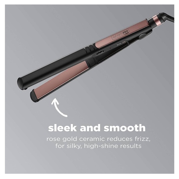 CONAIR INFINITIPRO Rose Gold Ceramic Flat Iron, 1-inch - Picture 3 of 10